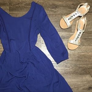 Festival mini dress S blue